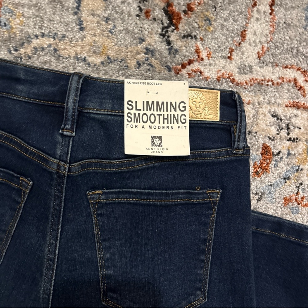 Anne Klein High Rise Blue Jeans - Picture 3 of 3